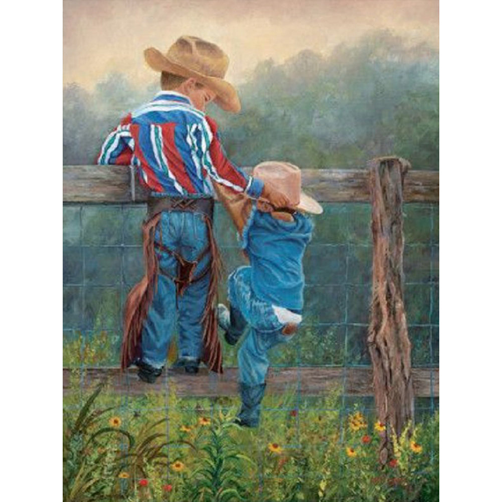 Cowboy Kid - Full Round Drill Diamond Painting 30*40CM