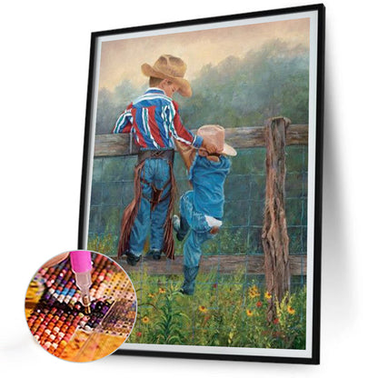 Cowboy Kid - Full Round Drill Diamond Painting 30*40CM