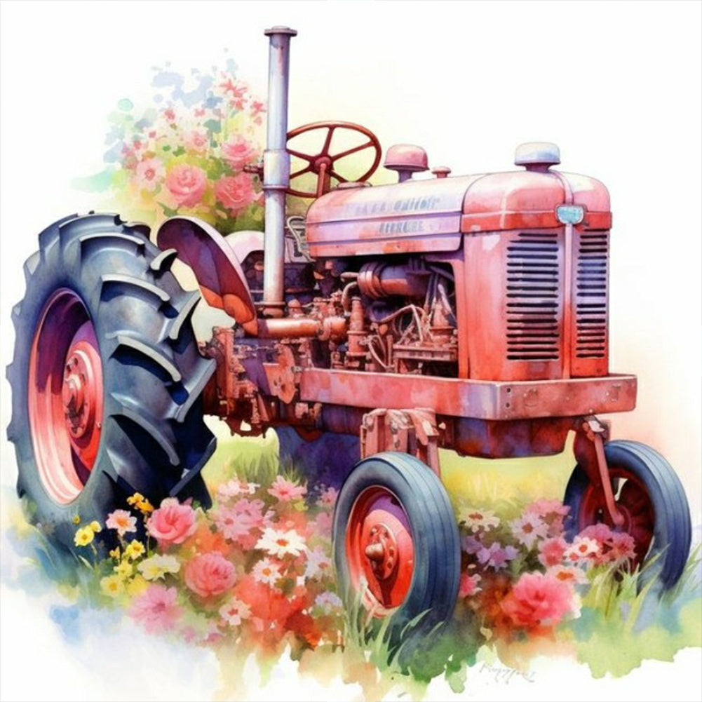 The Tractor - Full Round Drill Diamond Painting 30*30CM