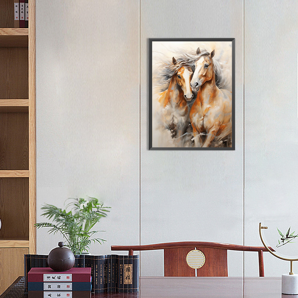 Elegant Horse - Full Round Drill Diamond Painting 30*40CM