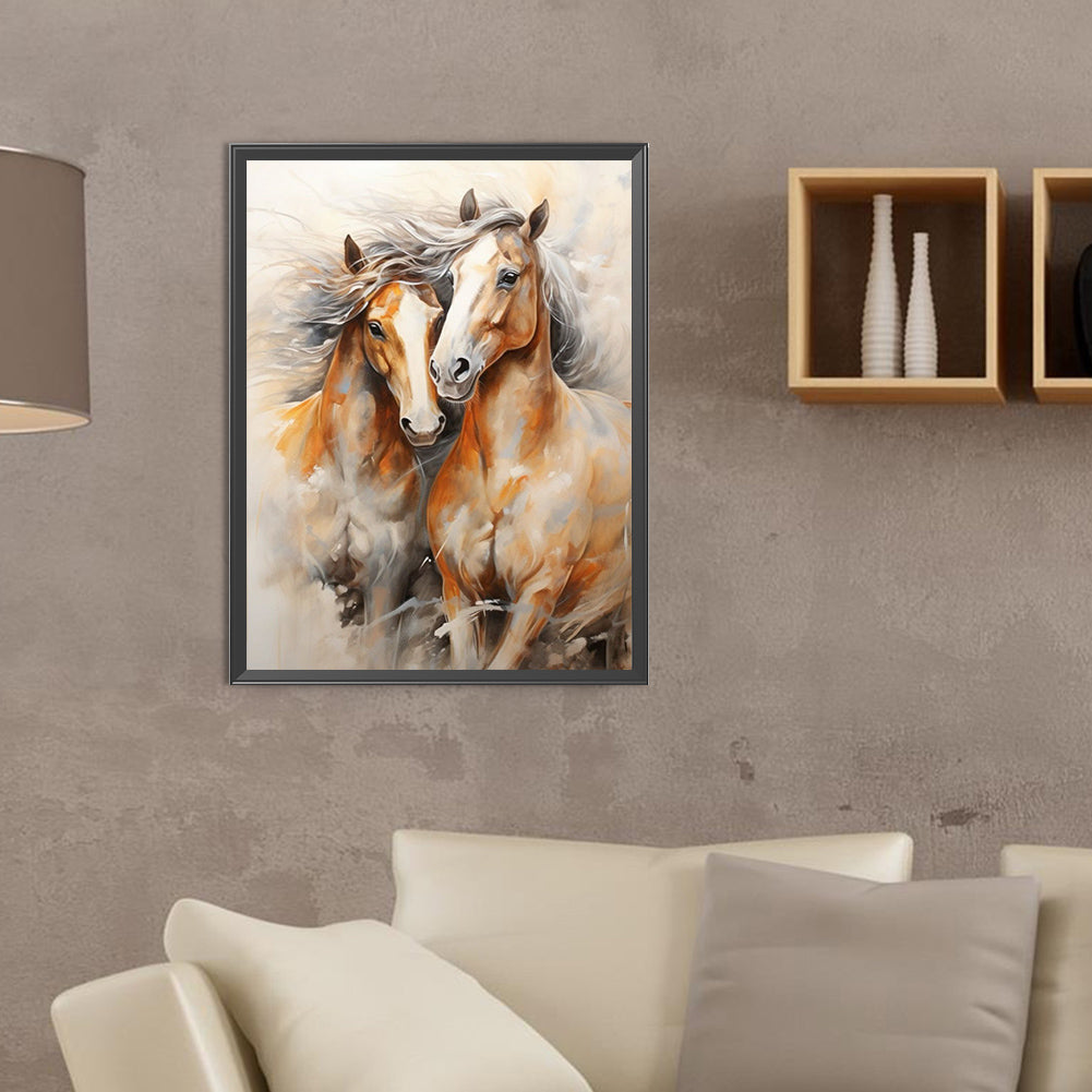 Elegant Horse - Full Round Drill Diamond Painting 30*40CM