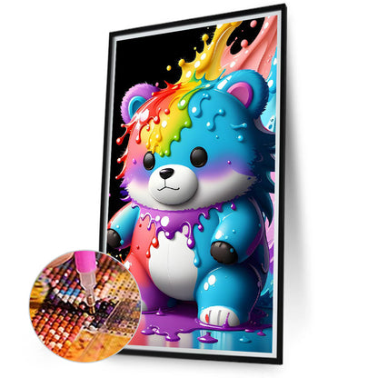 Colorful Water Drop Bear - Full Round Drill Diamond Painting 40*70CM