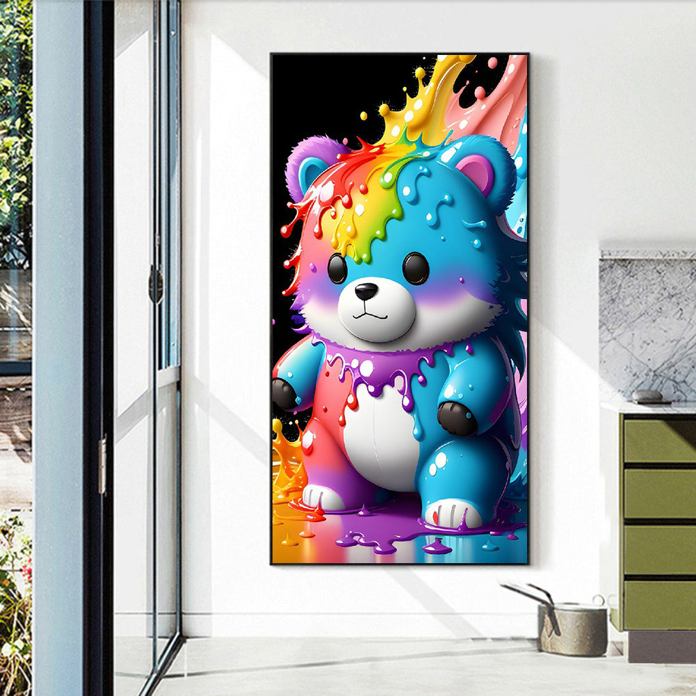 Colorful Water Drop Bear - Full Round Drill Diamond Painting 40*70CM