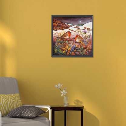 Night Hill Bird - Full Round Drill Diamond Painting 30*30CM
