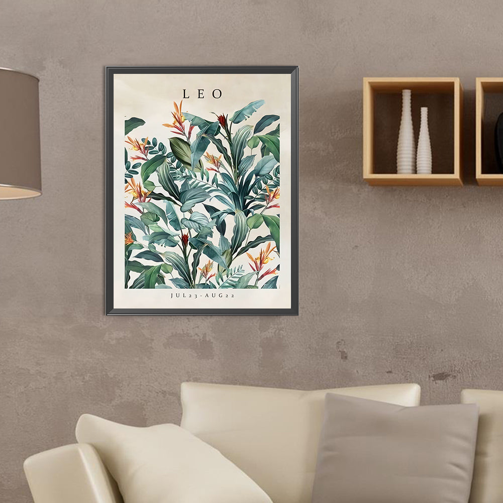 Leo Flower - Full Round Drill Diamond Painting 30*40CM