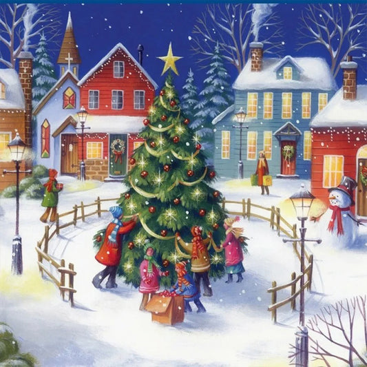 Christmas Festive Atmosphere Map - Full Round Drill Diamond Painting 30*30CM