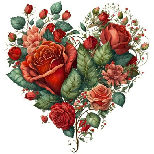 Love Flowers - Full Round Drill Diamond Painting 30*30CM