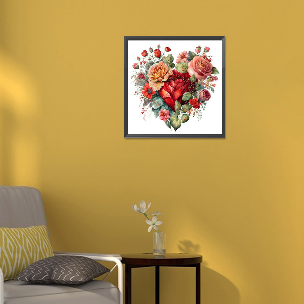 Love Flowers - Full Round Drill Diamond Painting 30*30CM