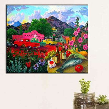 Outdoor Spring Scene - Full Round Drill Diamond Painting 60*50CM