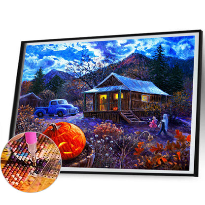 Outdoor Halloween Scene - Full Round Drill Diamond Painting 60*50CM
