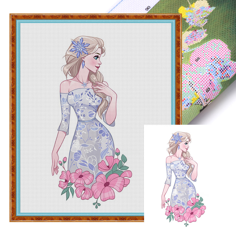 Queen Elsa - 11CT Stamped Cross Stitch 40*50CM