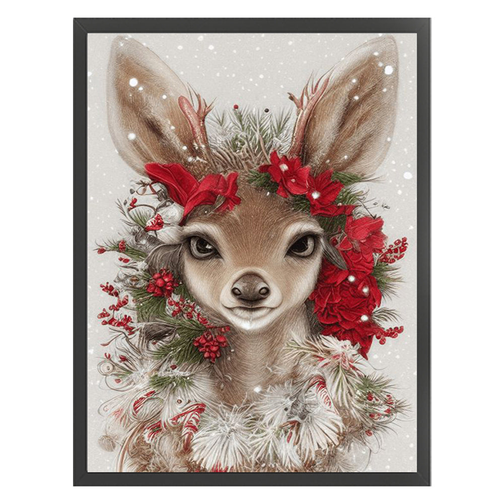 Christmas Deer - 11CT Stamped Cross Stitch 40*55CM