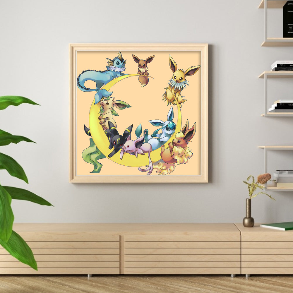 Pok¨¦mon Eevee'S Evolved Form - 11CT Stamped Cross Stitch 50*50CM