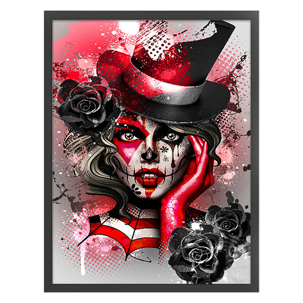 Clown Girl - 11CT Stamped Cross Stitch 50*67CM