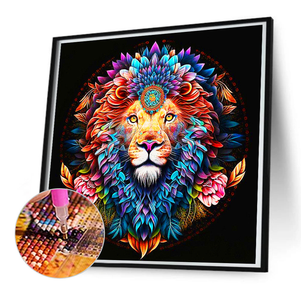 Lion - Full Round Drill Diamond Painting 50*50CM