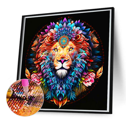 Lion - Full Round Drill Diamond Painting 50*50CM