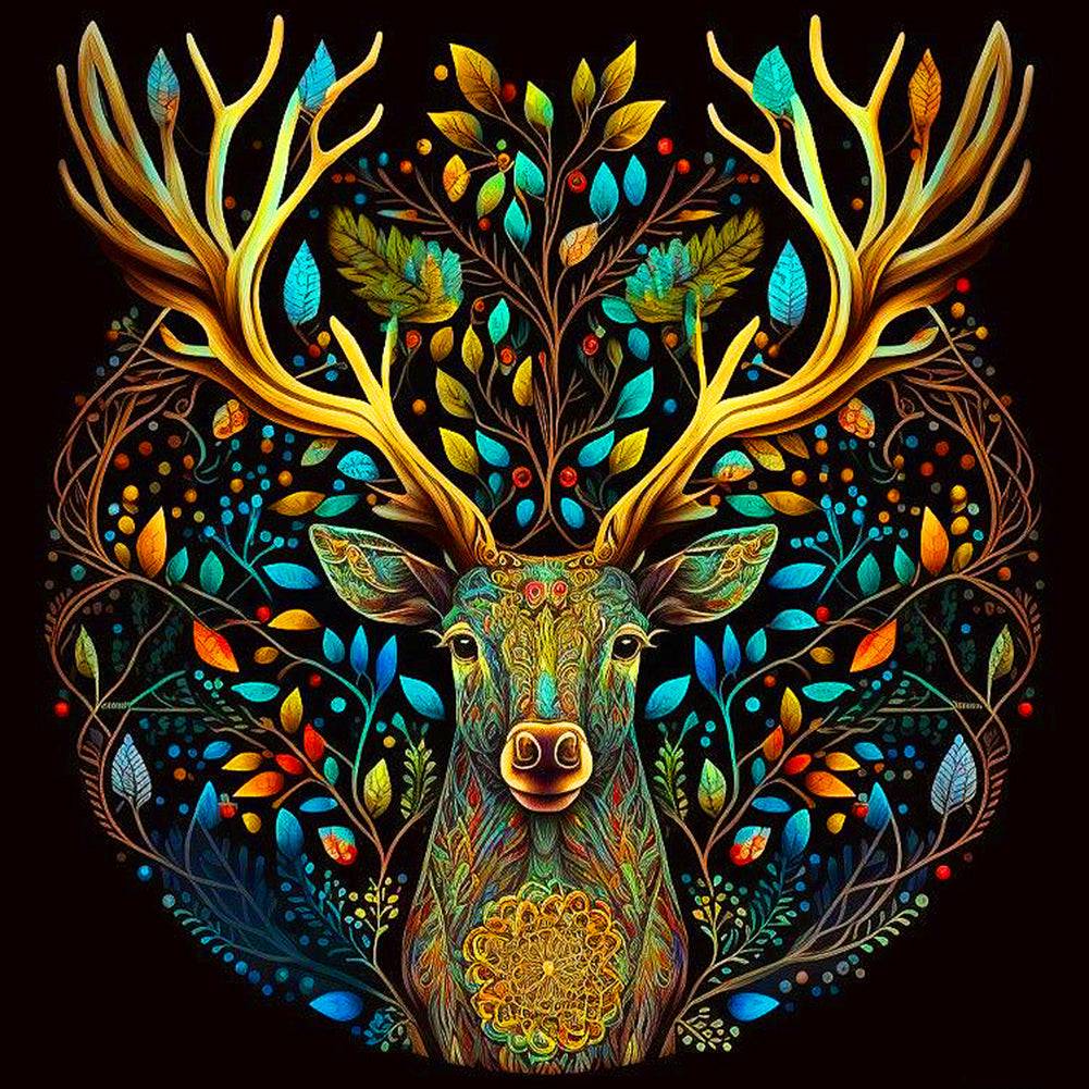 Elk - Full Round Drill Diamond Painting 50*50CM