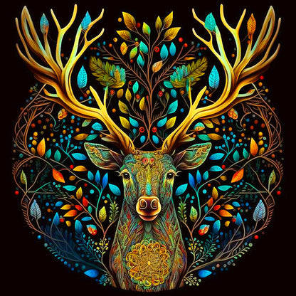 Elk - Full Round Drill Diamond Painting 50*50CM