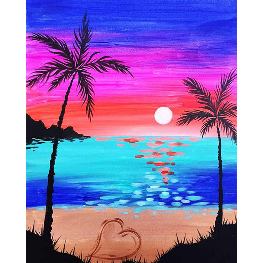 Beach Scenery - 11CT Stamped Cross Stitch 40*50CM