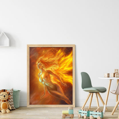 Goddess Of Fire - 11CT Stamped Cross Stitch 40*56CM