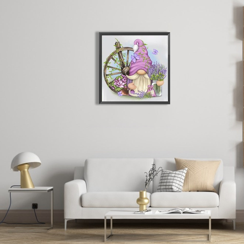 Lavender Gnome - Full Round Drill Diamond Painting 30*30CM