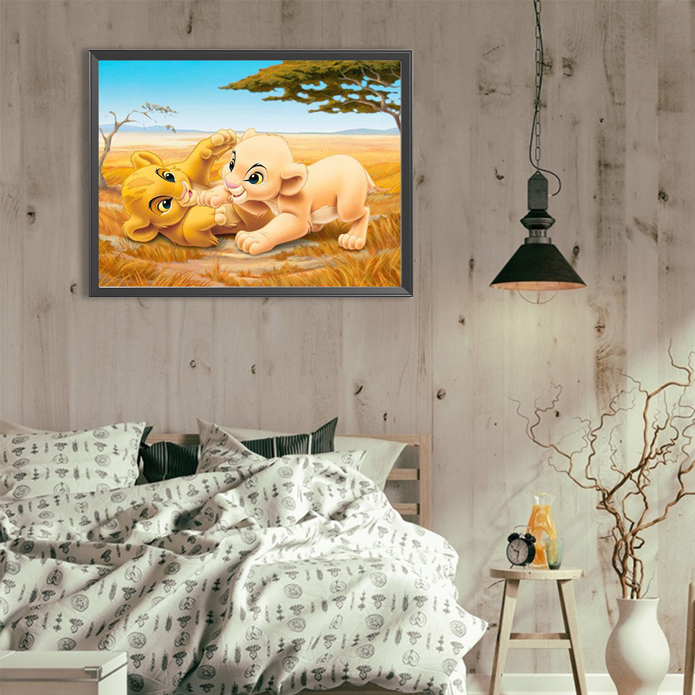 Lion King - Full Round Drill Diamond Painting 40*30CM
