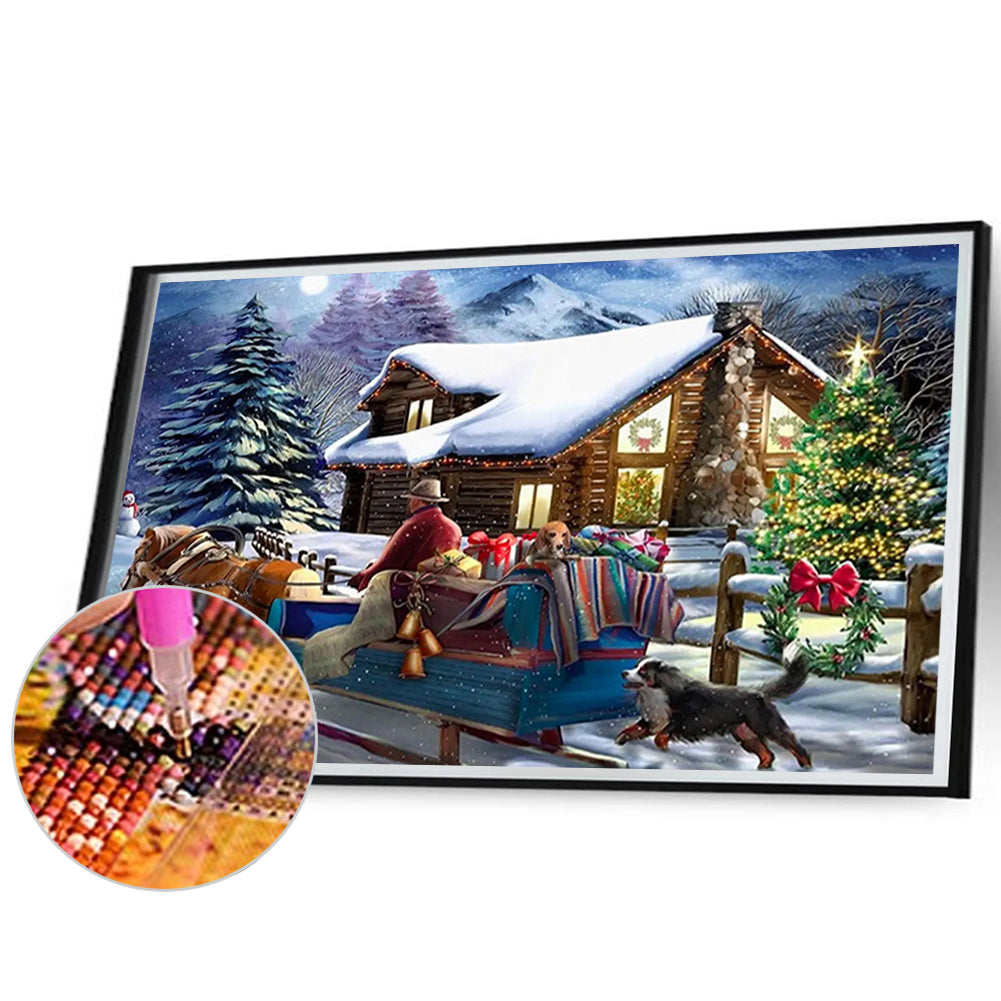 Country Christmas - Full Round Drill Diamond Painting 75*50CM