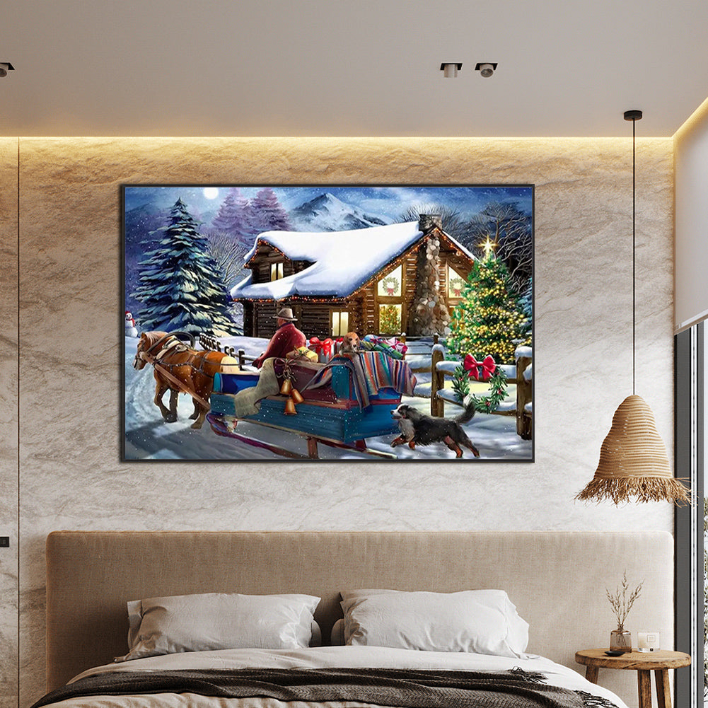 Country Christmas - Full Round Drill Diamond Painting 75*50CM