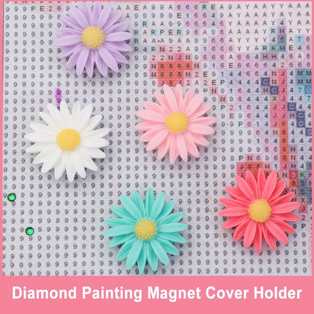 6pcs Diamond Painting Holder Flower Magnet Cover Diamond Painting Magnet Holders