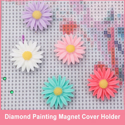 6pcs Diamond Painting Holder Flower Magnet Cover Diamond Painting Magnet Holders