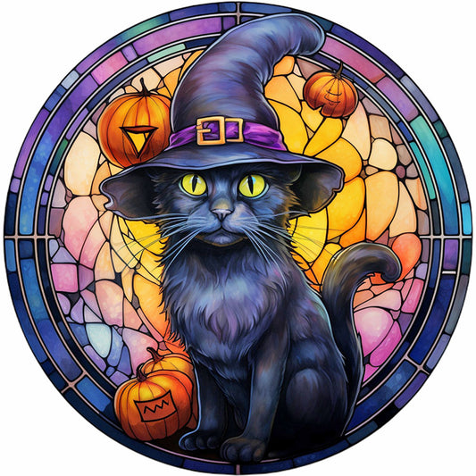 Halloween Horror Atmosphere Glass Painting - Full Round Drill Diamond Painting 30*30CM