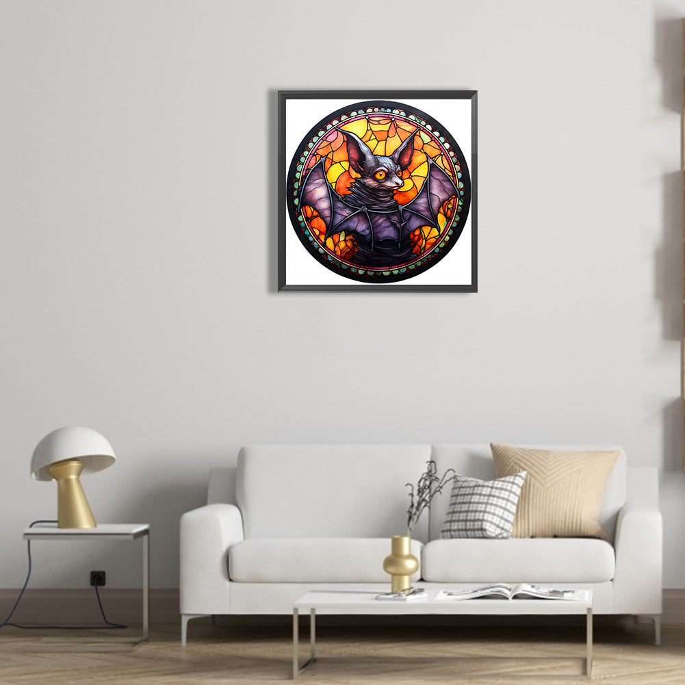 Halloween Horror Atmosphere Glass Painting - Full Round Drill Diamond Painting 30*30CM