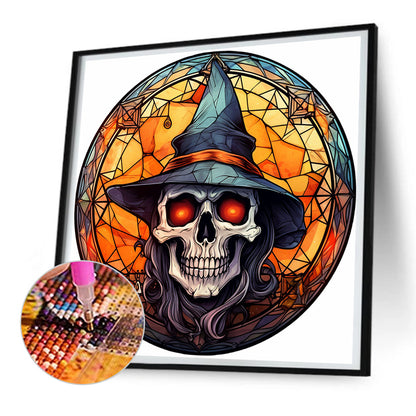 Halloween Horror Atmosphere Glass Painting - Full Round Drill Diamond Painting 30*30CM