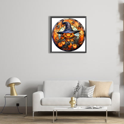 Halloween Horror Atmosphere Glass Painting - Full Round Drill Diamond Painting 30*30CM