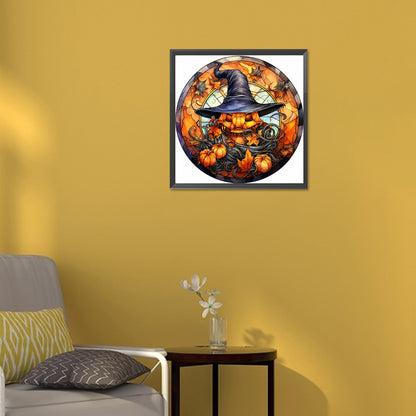 Halloween Horror Atmosphere Glass Painting - Full Round Drill Diamond Painting 30*30CM