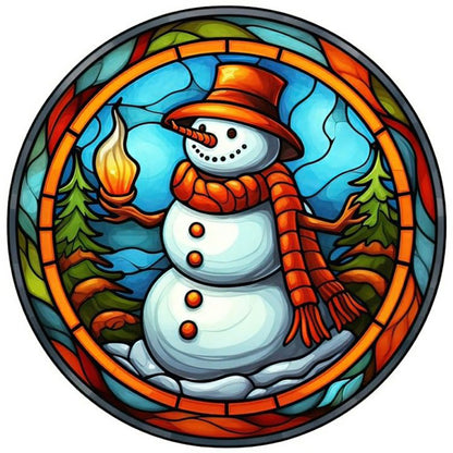 Snowman - Full Round Drill Diamond Painting 30*30CM