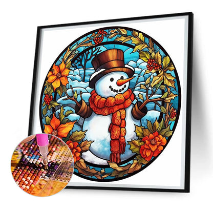 Snowman - Full Round Drill Diamond Painting 30*30CM