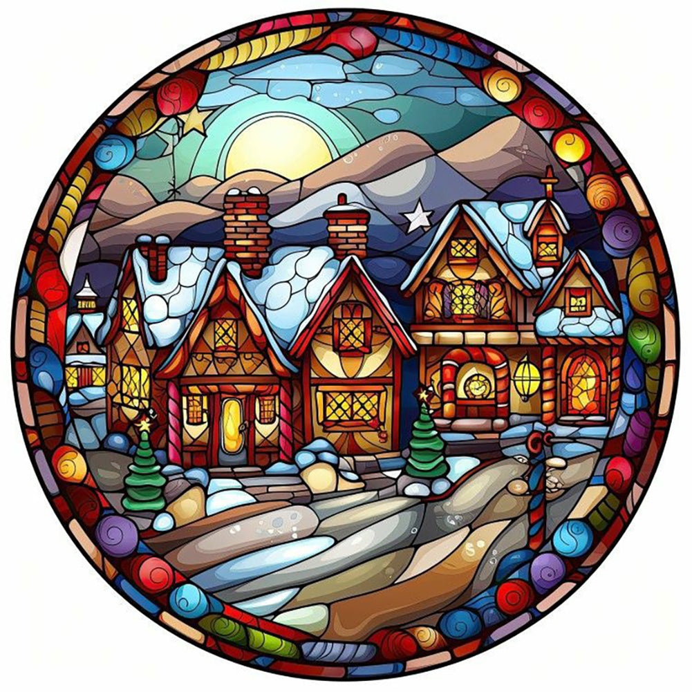 Snow House - Full Round Drill Diamond Painting 30*30CM