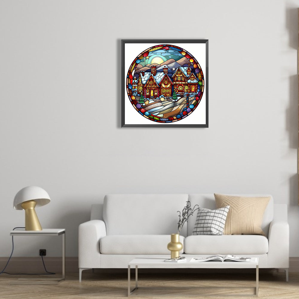Snow House - Full Round Drill Diamond Painting 30*30CM
