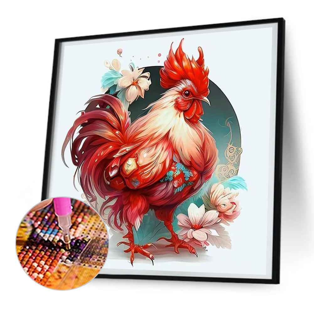 Rooster - Full Round Drill Diamond Painting 30*30CM