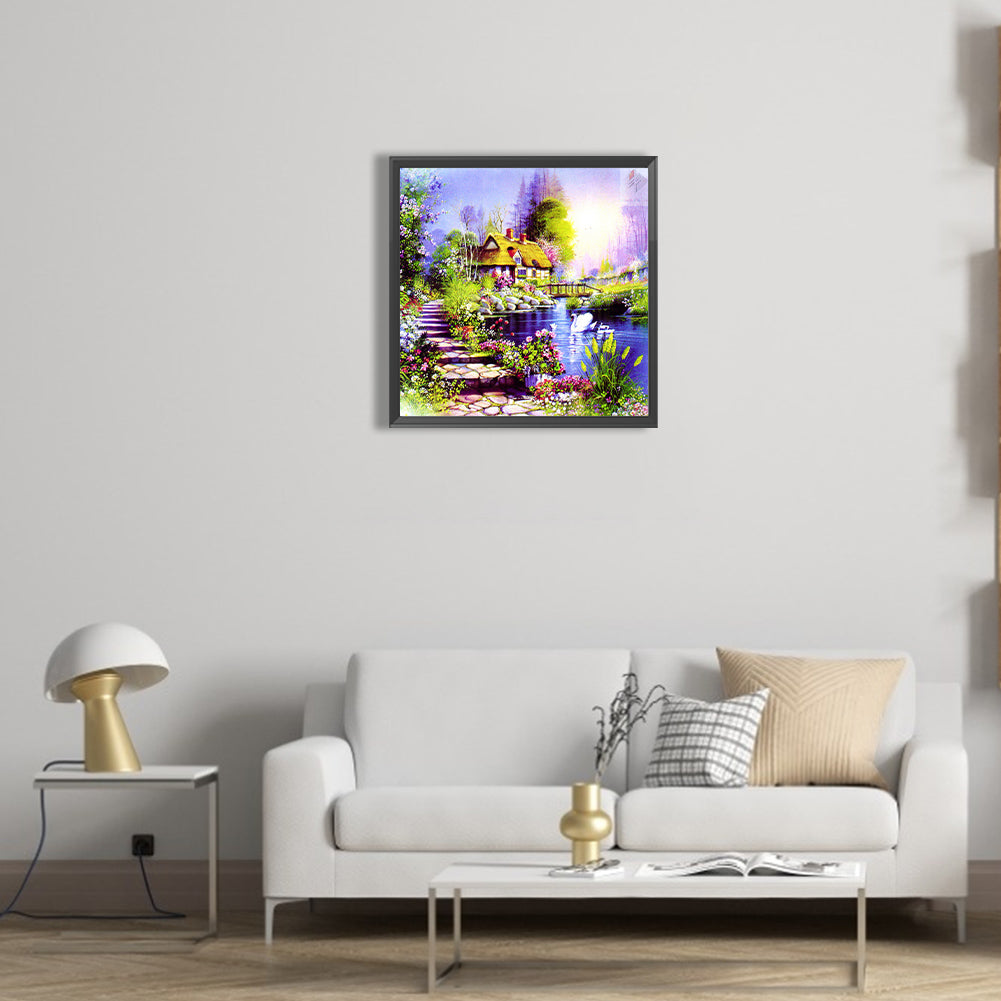 Xiaoqiao Liushui People - Full Round Drill Diamond Painting 40*40CM