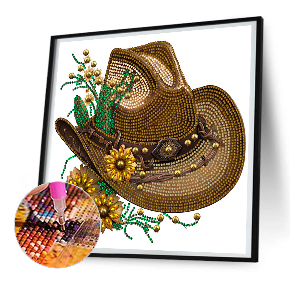 Cowboy Hat -Special Shaped Drill Diamond Painting 30*30CM