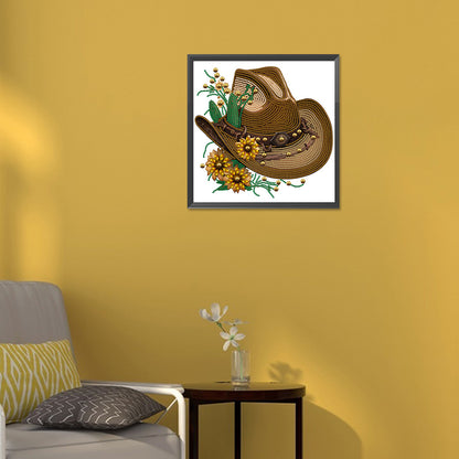 Cowboy Hat -Special Shaped Drill Diamond Painting 30*30CM