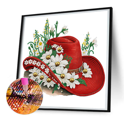 Cowboy Hat -Special Shaped Drill Diamond Painting 30*30CM