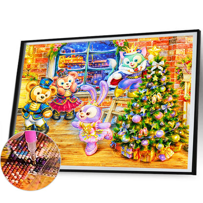 Disney Bears For Christmas - Full Round Drill Diamond Painting 50*60CM