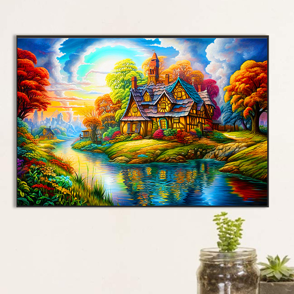 Country Manor - Full Round Drill Diamond Painting 60*40CM