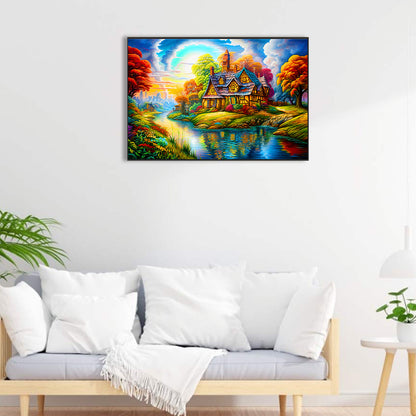 Country Manor - Full Round Drill Diamond Painting 60*40CM