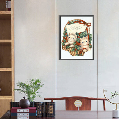 Cat Gift Bar - Full Round Drill Diamond Painting 30*40CM