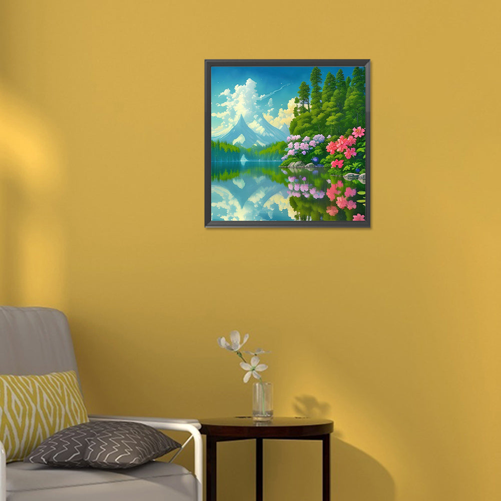 Landscape - Full Round Drill Diamond Painting 30*30CM