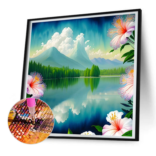 Landscape - Full Round Drill Diamond Painting 30*30CM